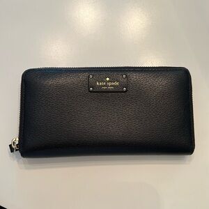 Kate Spade black leather wallet